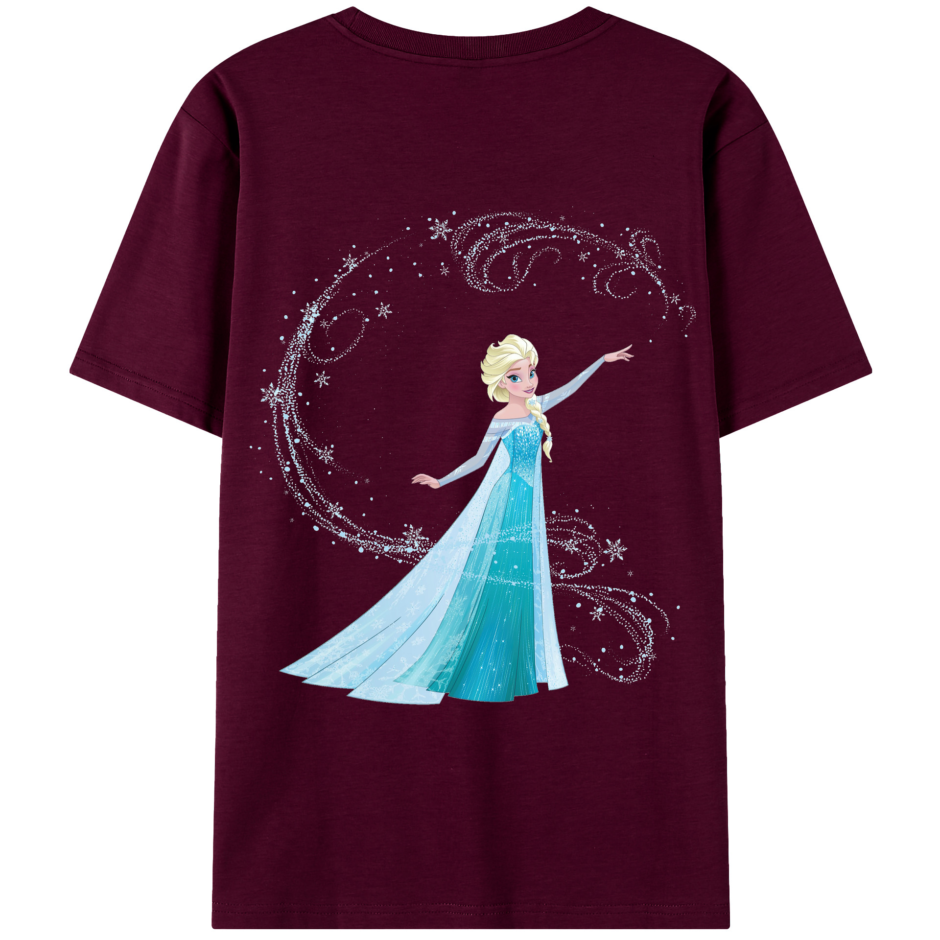 （画像用） アナと雪の女王 アンナ エルサ Frozen Anna Elsa レディース半袖Tシャツ(バックプリント)